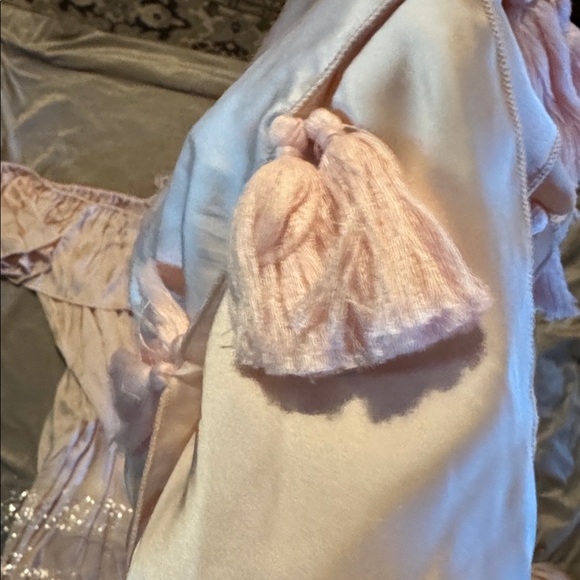 Anthropologie Erika Peña Square Neckline Satin Maxi Ruffle Gown XS/S NWT $566 - Picture 4 of 4